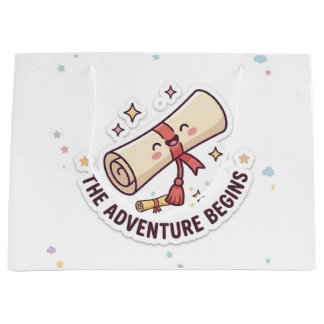 Graduation Design - "The Adventure Begins"  Große Geschenktüte