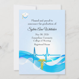 Graduation from Nursing School elegant medical Ankündigung