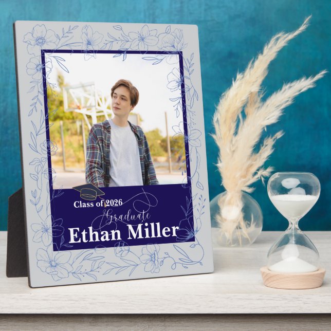 Graduation Gift for Son Photo Keepsake Fotoplatte (Seite)