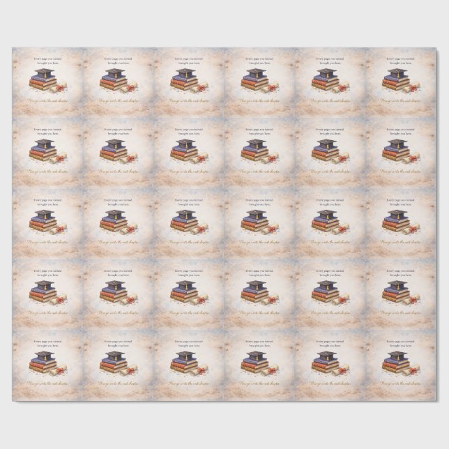 Graduation Gift Wrapping Paper Geschenkpapier (Flach)