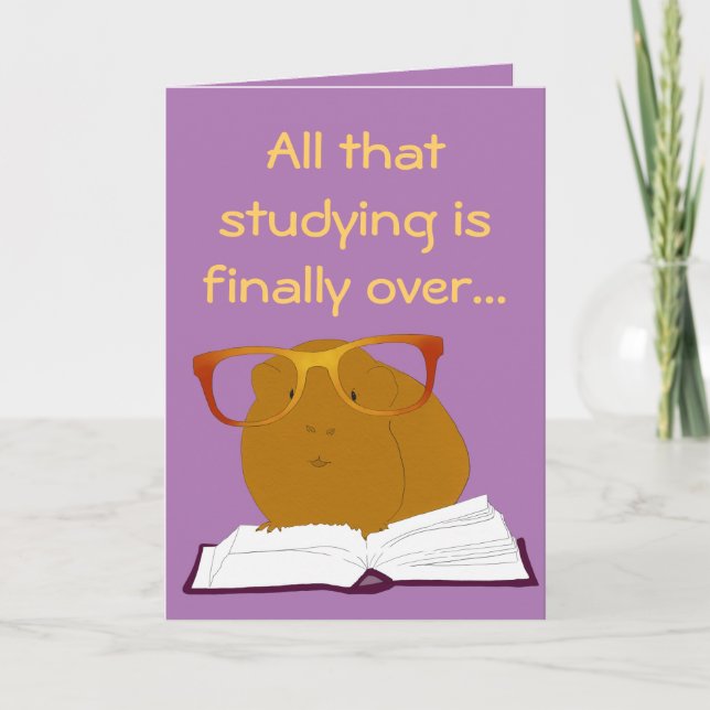 Graduation guinea pig card karte (Vorderseite)
