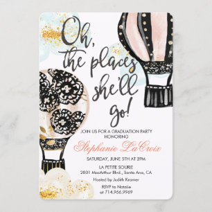 Graduation Hot Air Balloon Invitation