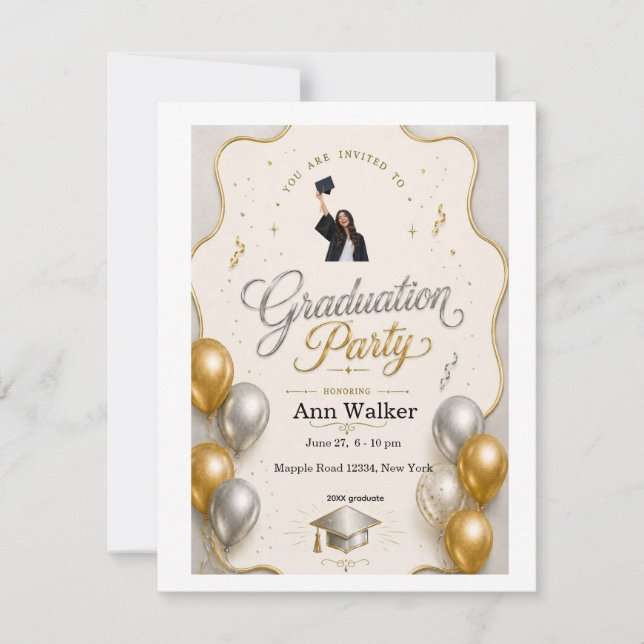 graduation invitation, invitación para graduación (Vorderseite)