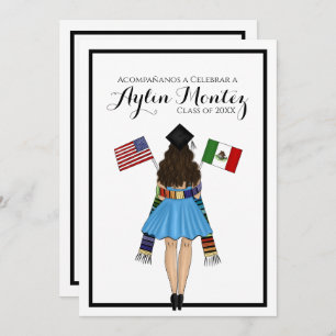 Graduation latina simple avec invitation Serape