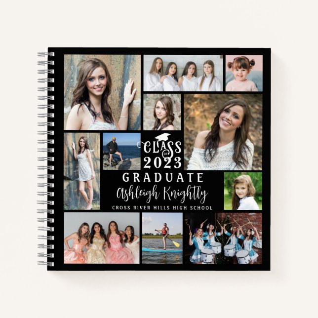 Graduation moderne 11 Photo Collage Livre d'or (Devant)