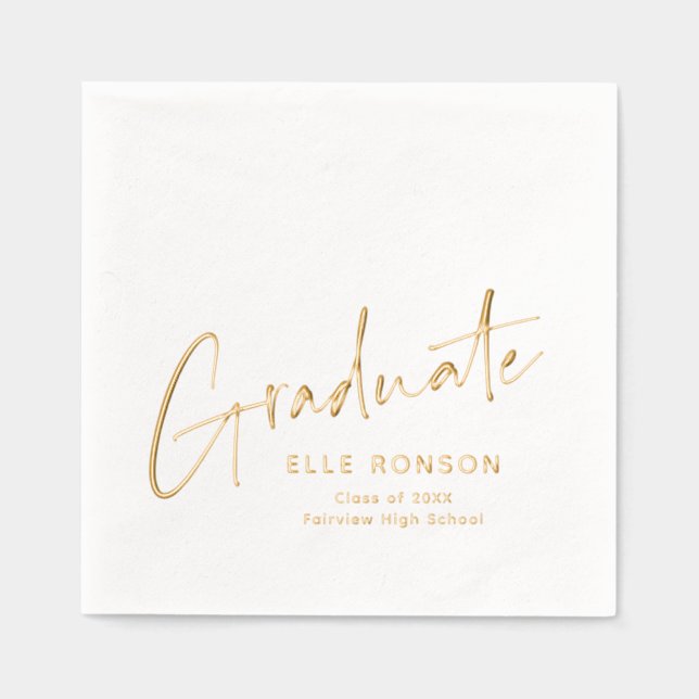 Graduation moderne avec lettres manuscrites (Recto)