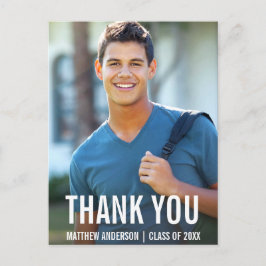 Graduation Moderne Merci photo carte postale BWB