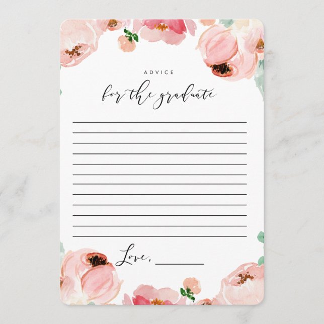 Graduation Mots de sagesse Conseils Cartes (Devant)