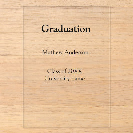 Graduation name class of 20XX university name simp Acryleinladungen