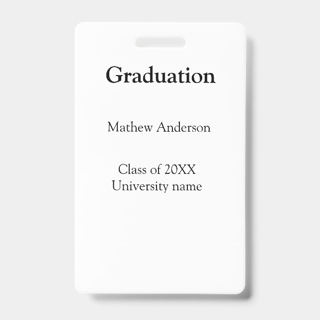 Graduation name class of 20XX university name simp Ausweis (Vorderseite)