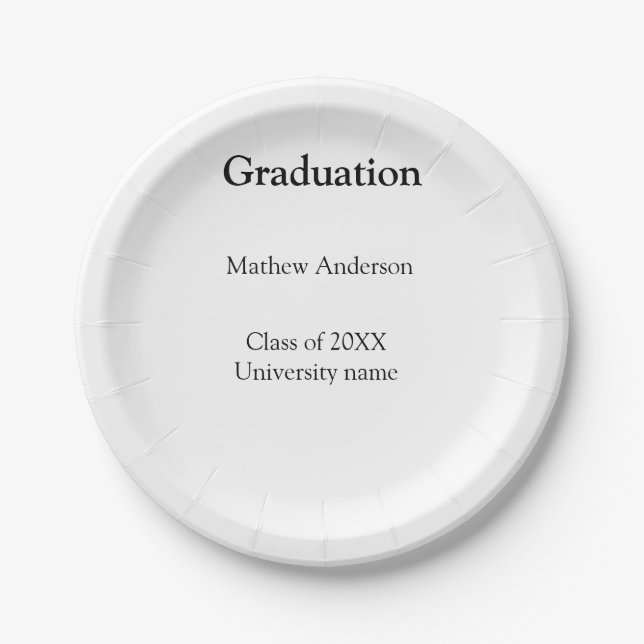 Graduation name class of 20XX university name simp Pappteller (Vorderseite)