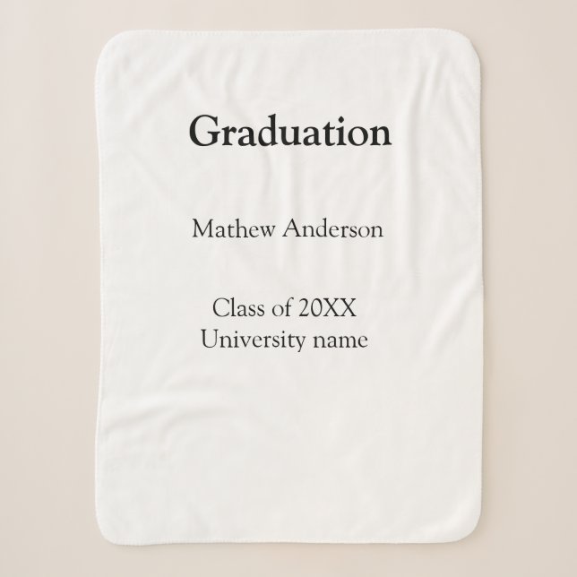 Graduation name class of 20XX university name simp Sherpadecke (Vorderseite)