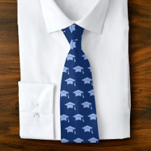 Graduation Navy Blue Cap Icon Pattern Bold Classy