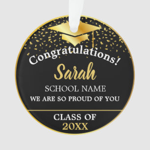 Graduation Noir & Or Classe Sur Mesure De 2025