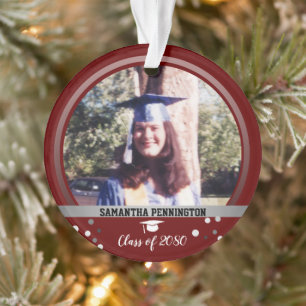 Graduation One Photo Confetti Garder le rouge
