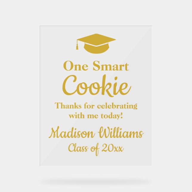 Graduation One Smart Cookie To go Grad Treat Favor (Recto)