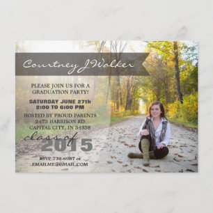 Graduation Party 2015 - Feiern wir Banner Einladung