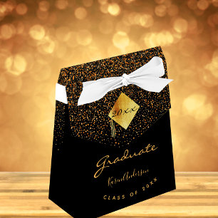 Graduation Party 2023 Absolvent schwarzen Gold Mäd Geschenkschachtel