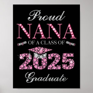 Graduation Party 2025 Family Matching Pink Proud N Poster