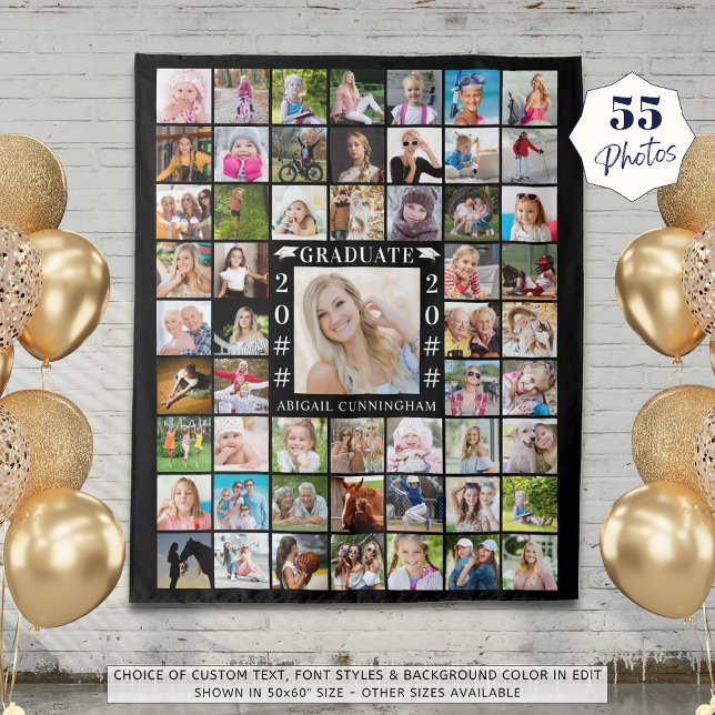Graduation Party 55 Foto Collage Hintergrund Custo Wandteppich (Von Creator hochgeladen)