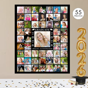 Graduation Party 55 FotoCollage Personalisiert Poster