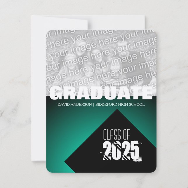 Graduation Party Class of 2018 Custom Invitation 2 Einladung (Vorderseite)