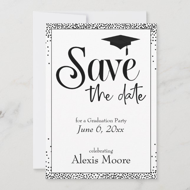 Graduation Party Enregistrer la date Carte magnéti (Devant)