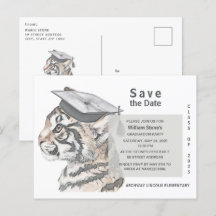 Graduation Party Enregistrer la date Invitation Ca