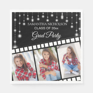 Graduation Party Foto Film Reel Hollywood Star Serviette