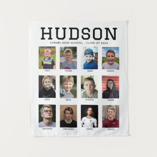 Graduation Party Foto Tapestry Grades 1-12 Wandteppich