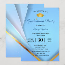 Graduation Party Gold auf Blue Layers Formal