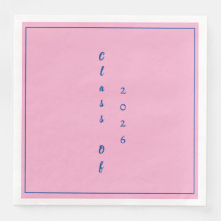 Graduation Party Graduate Class Of 2026 Pink Serviette