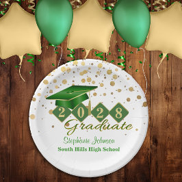 Graduation Party Green & Gold 20XX Pappteller