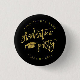 Graduation Party Imitats Gold-Kategorie Button