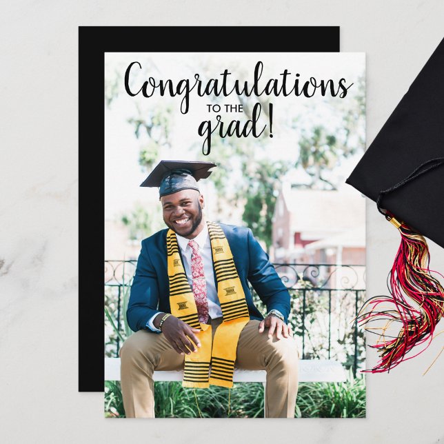 Graduation Party Invitation Félicats Grad Photo (Créateur téléchargé)