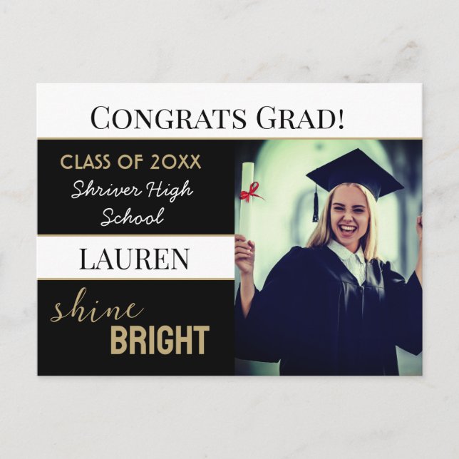 Graduation Party Invitation Post Card (Devant)