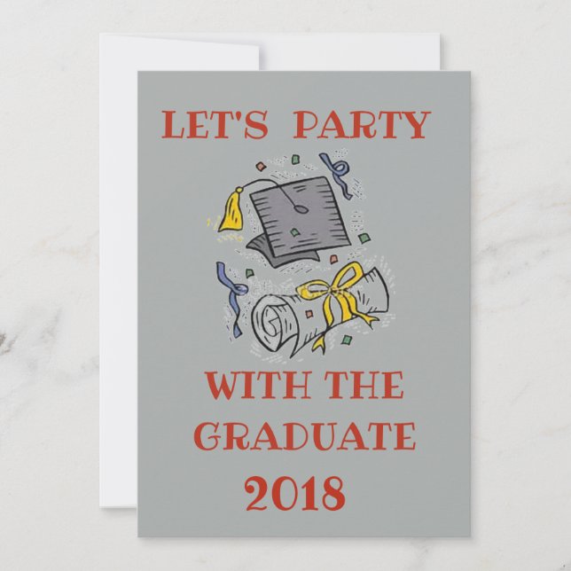 GRADUATION PARTY INVITE EINLADUNG (Vorderseite)