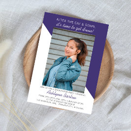 Graduation Party Open House 2024 Foto Lila Einladung