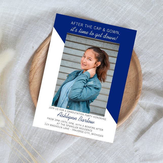 Graduation Party Open House 2025 Foto Blue Einladung (Von Creator hochgeladen)