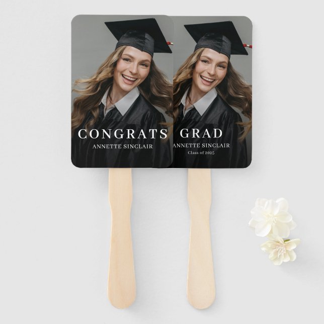 Graduation Party Photo Booth  Fächer (Vorne und Hinten)