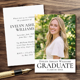 Graduation Party Photo Invitation Enclosure Card Begleitkarte