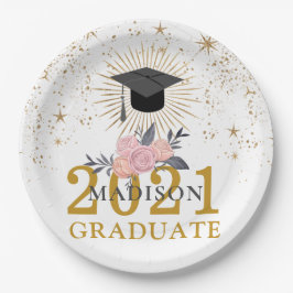 Graduation Party Pink Gold Class of 2021 Pappteller