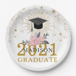 Graduation Party Pink Gold Class of 2021 Pappteller