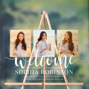 Graduation Party Script Bienvenue & 3 Photo Collag