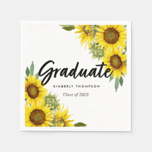 Graduation Party Script Celebration Sonnenblumen C Serviette