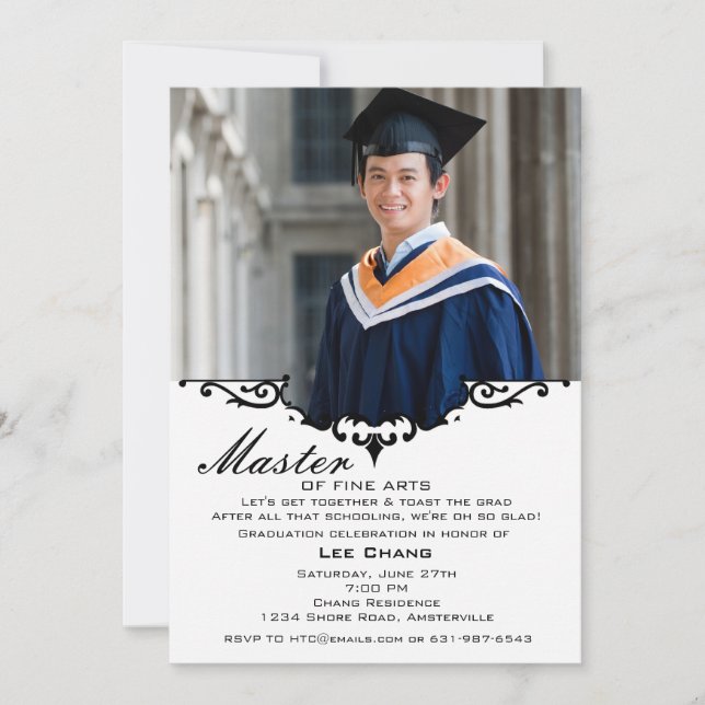 Graduation Photo Mantle Invitation (Devant)