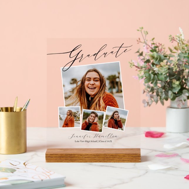 Graduation photo minimaliste moderne (Mariage)