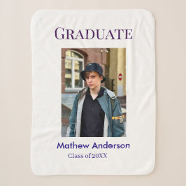 Graduation photo name class of 20XX blue simple bo Sherpadecke