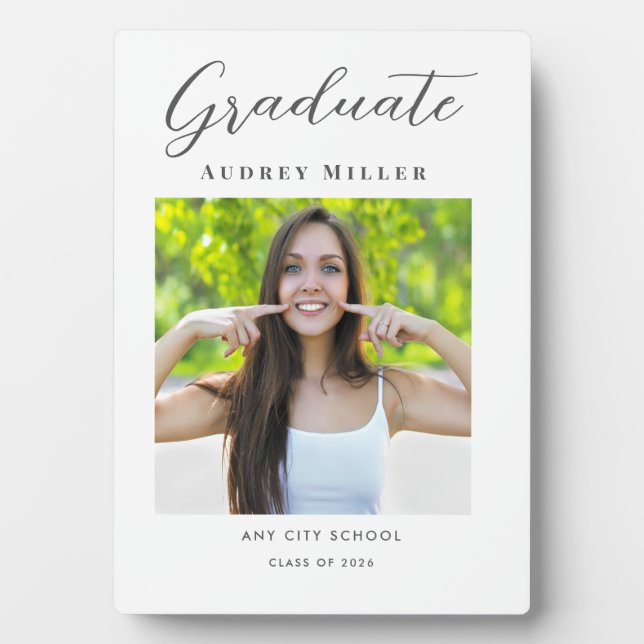 Graduation Plaque With Photo Fotoplatte (Vorderseite)
