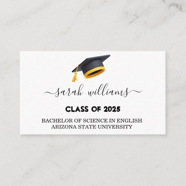 Graduation Qr code nom Grad Faire-part 2025 (Devant)